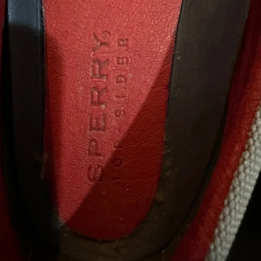 Sperry Navy with gray and Red Loafers size 12 - Picture 5 of 6